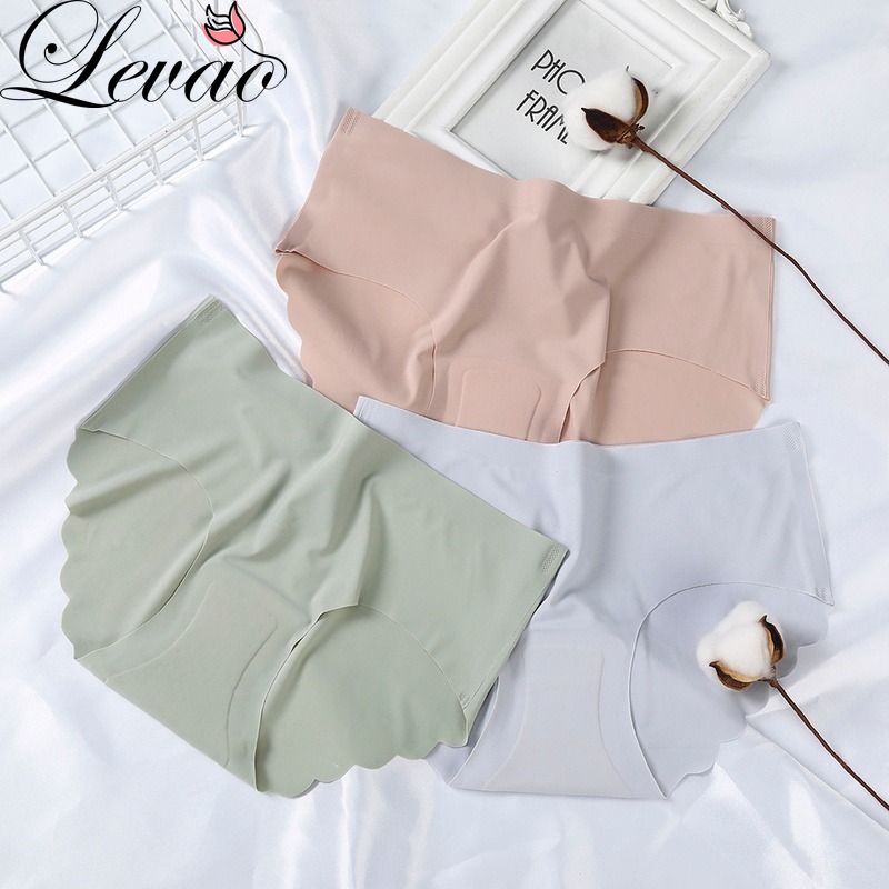 Quần lót LEVAO bằng lụa lạnh mềm mại thoáng khí co giãn tự nhiên phong cách quyến rũ cho nữ