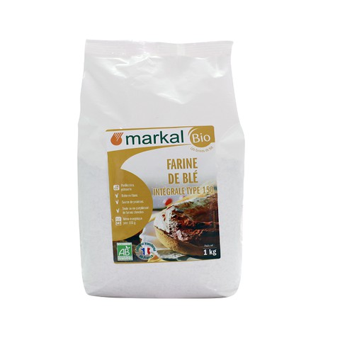 Bột mì nguyên cám hữu cơ T150 - Markal - 1kg