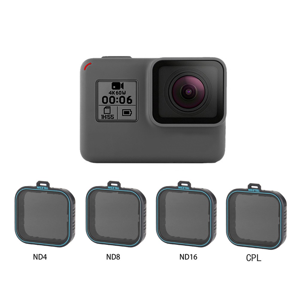 Bộ 4 kính filter ND4 ND8 ND16 NPL cho máy quay GoPro 6/5
