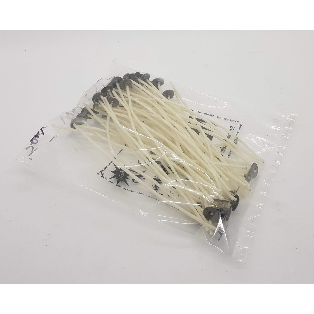 10 Bấc nến 15,5cm,,13cm,9cm 100% cotton đức tín làm đèn cầy - bấc đã chuốt sáp sẵn