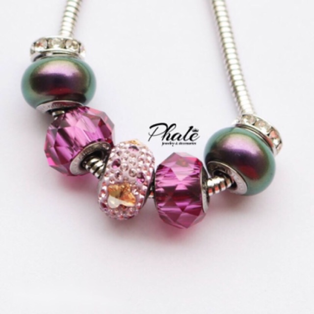 BeCharm Pha Lê Swarovski Mặt Cắt Dát Hình Thoi S14mm