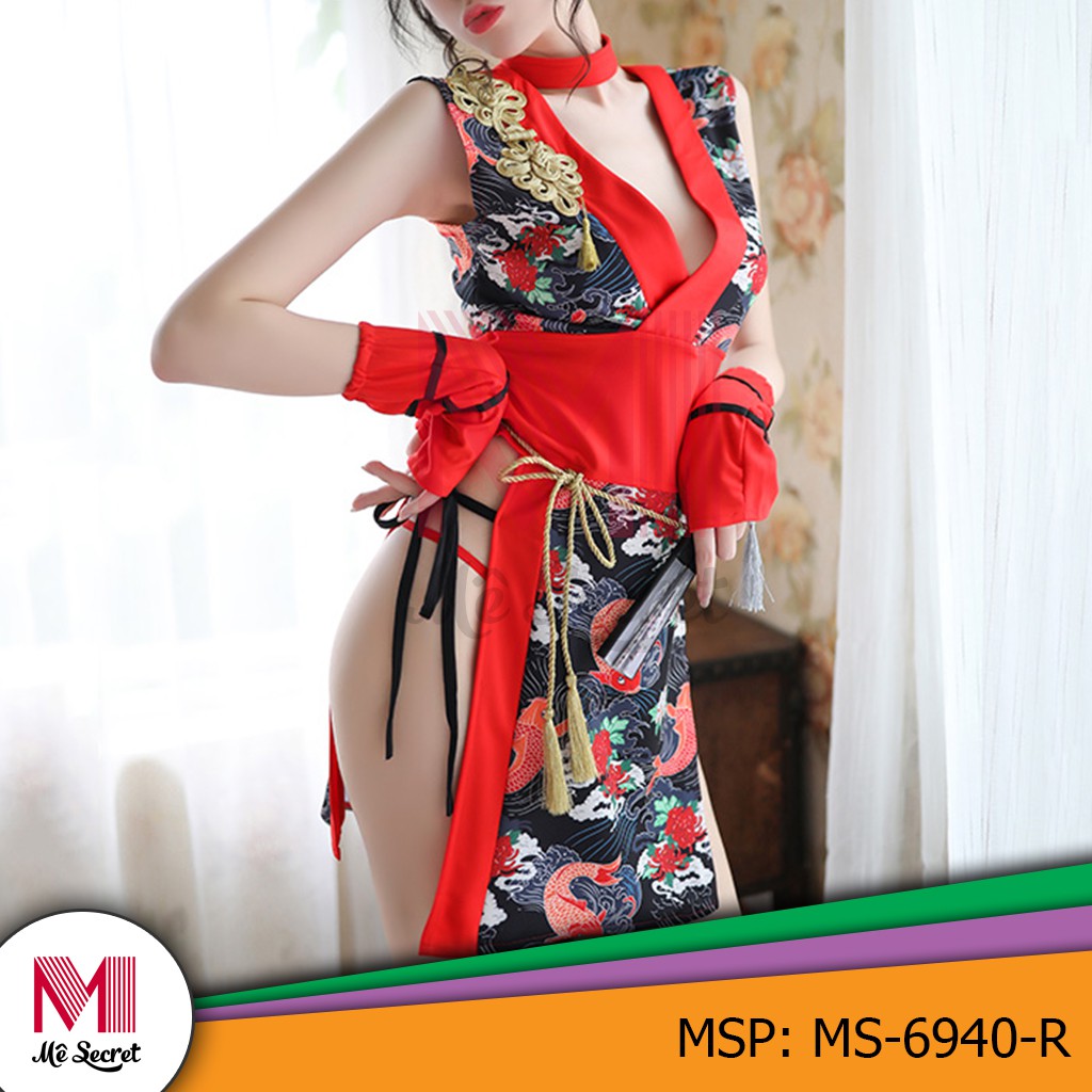 Cosplay - Cô Gái Trung Hoa Quyến Rũ - Đồ Ngủ Hóa Trang Cô Gái Trung Hoa Sexy, Quyến Rũ, Gợi Cảm, Khiêu Gợi - MS-6940-R