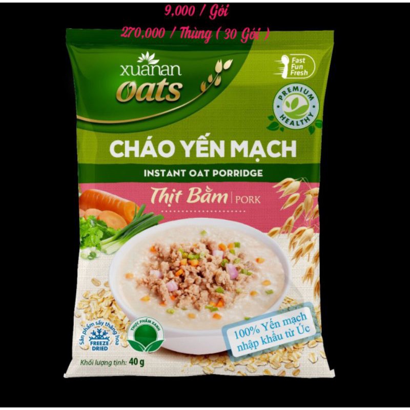 combo 6 gói  cháo yến mạch thịt bằm