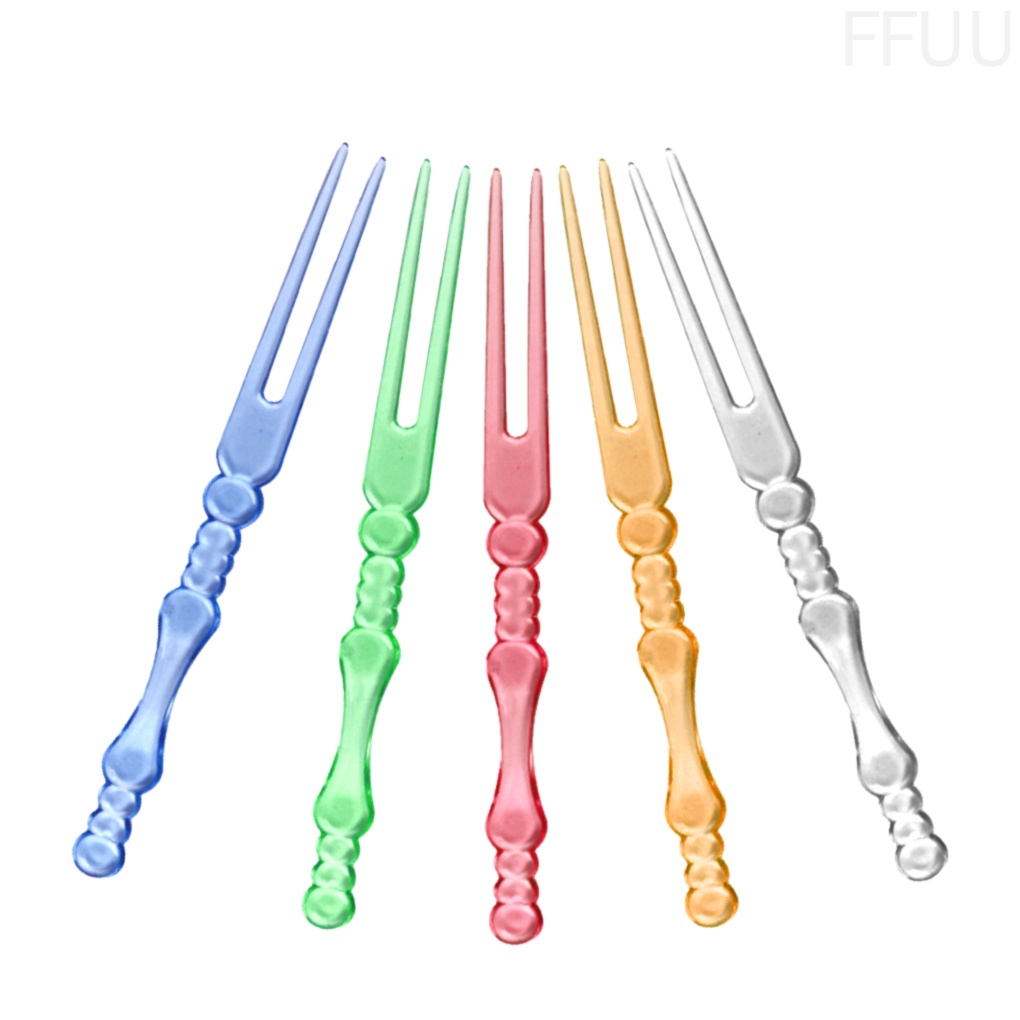 Set 80 nĩa nhựa 2 răng FF86 ăn trái cây/ salad/ đồ tráng miệng