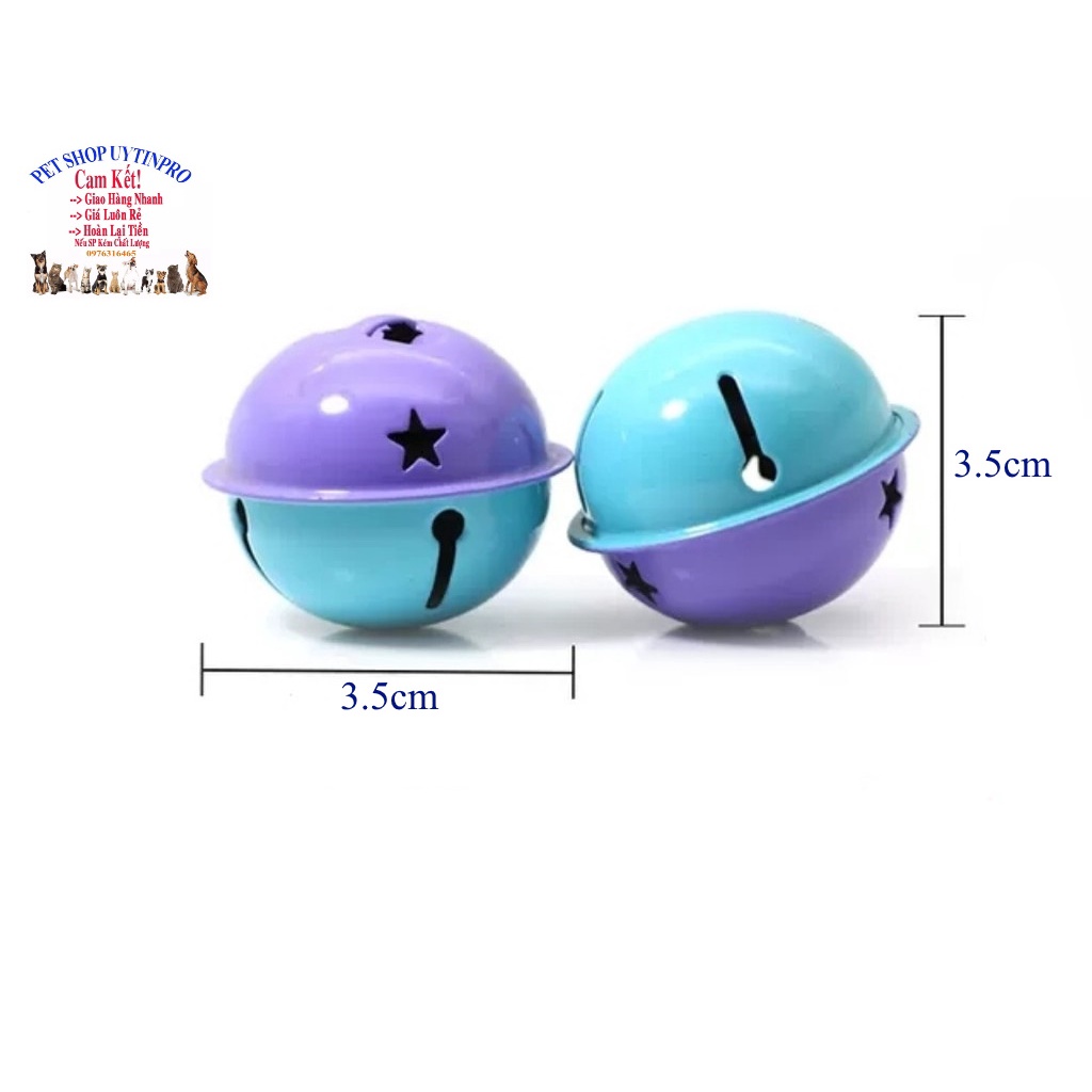 Chuông lục lạc cho Chó Mèo Chất liệu cao cấp Đường kính 3.5cm