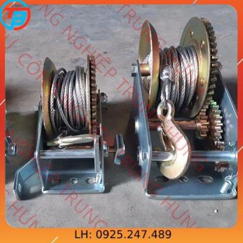 TỜI QUAY TAY 1200 LBS Tải Trọng 545 Kg Có Cáp Móc 10M