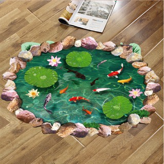 Decal trang trí Hồ Cá KOI 3D