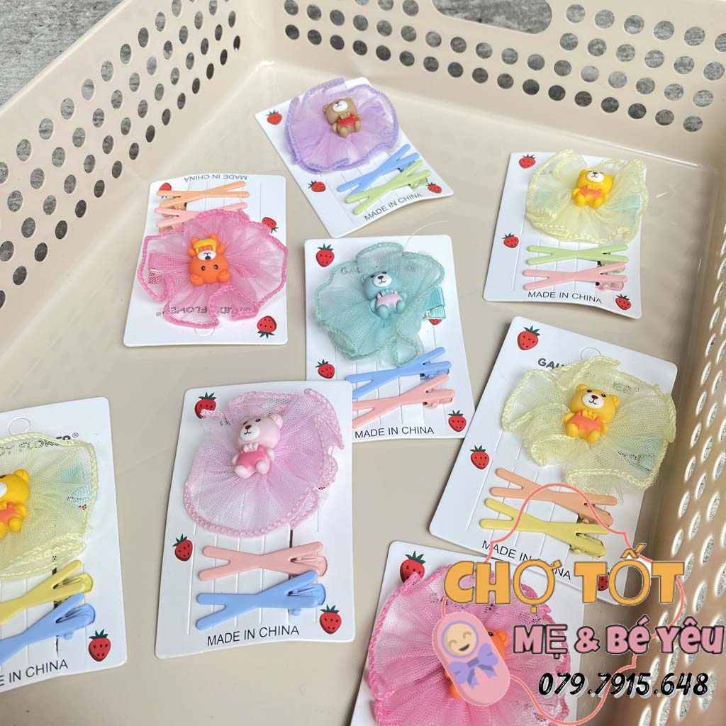 Set 3 kẹp tóc phong cách Hàn Quốc xinh xắn dành cho nữ