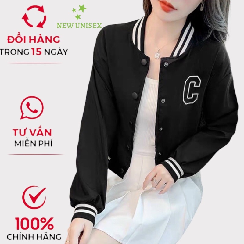 Áo Khoác Lửng Nữ Chữ C Chất Dù Hai Lớp Form Chuẩn Có Túi Trong Tiện Lợi Mặc Đẹp Thoải Mái [NEW UNISEX]