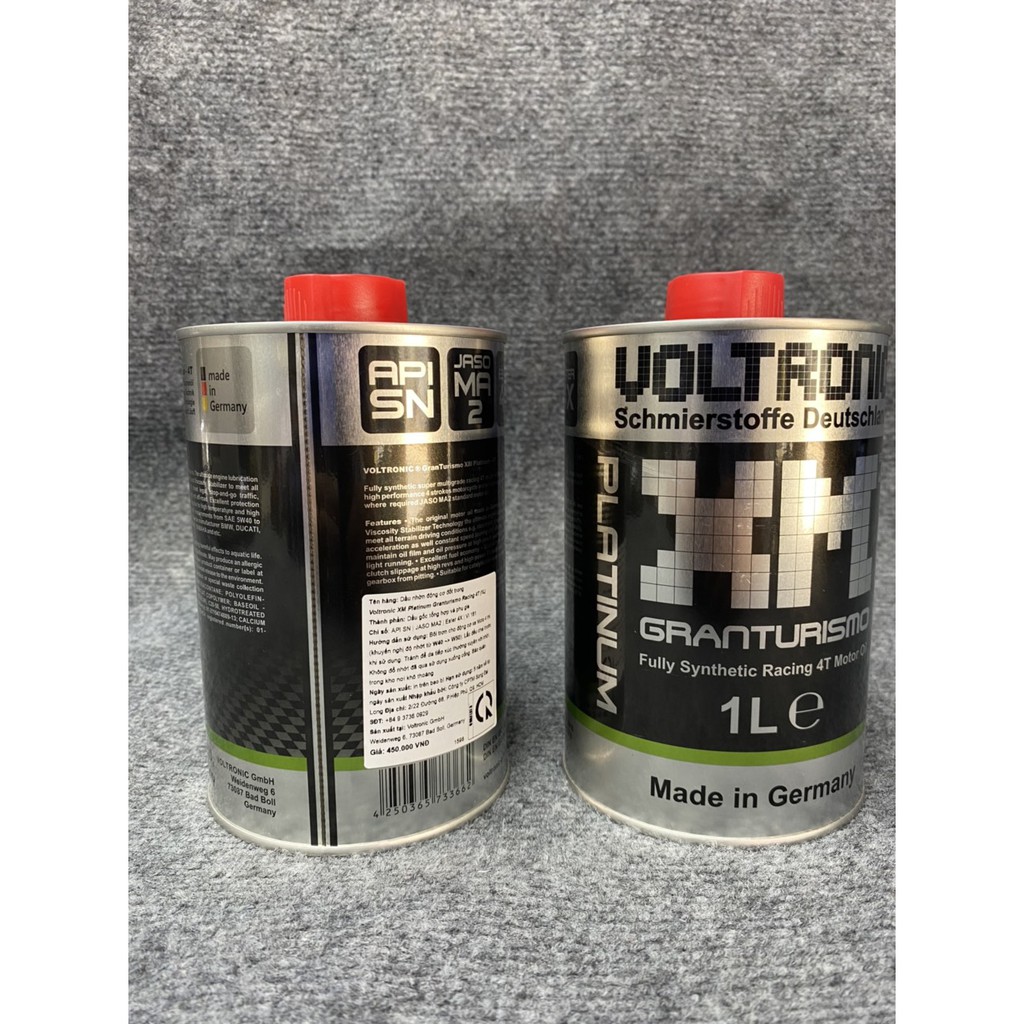 Nhớt Voltronic XM Platinum Ester 4X API SN Jaso MA2 - Voltronic-XM