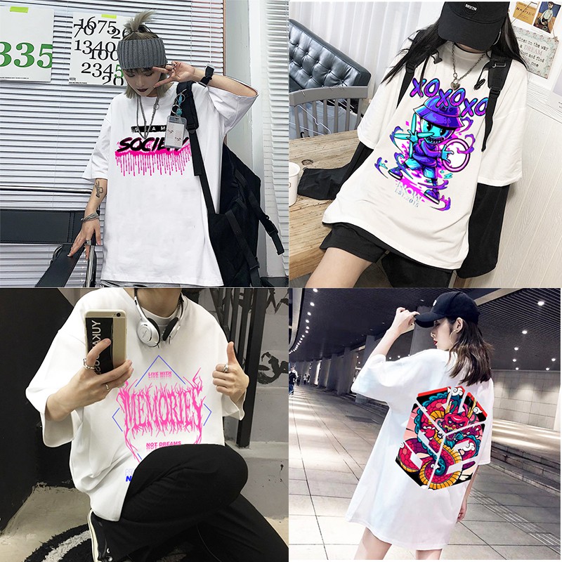 áo thun nam nữ tay lỡ unisex áo phông form rộng phong cách ulzzang over size Pi fashion Z1