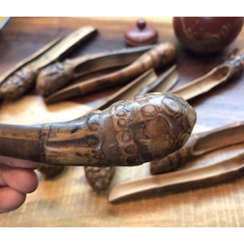 Muỗng xúc trà gốc tre già — sản phẩm thủ công bằng tre già 100%