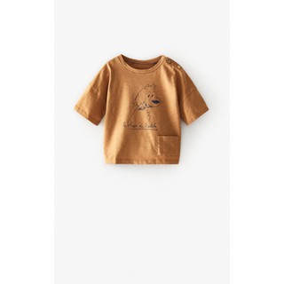 Áo Phông ZARA Trẻ Em - Chó Nâu