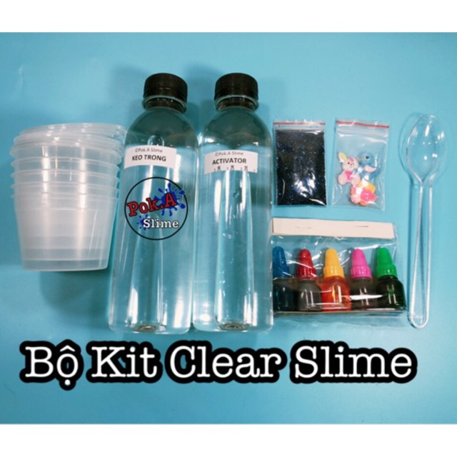Pokaslime Kit clear slime - slime trong suốt