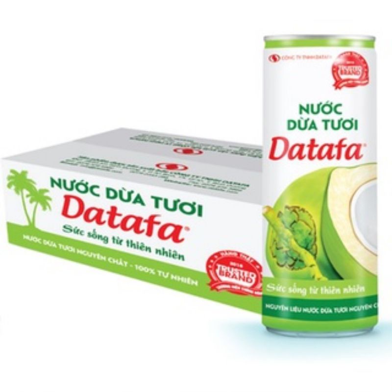 [fs70k] thùng 24 lon nước dừa tươi datafa 325ml