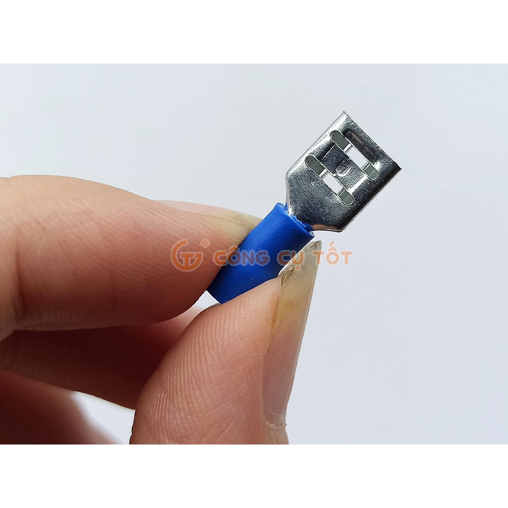 Túi 100 đầu cos ghim capa cái FDD 1.25-250 bọc nhựa xanh