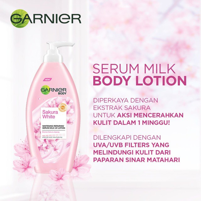 (Hàng Mới Về) Serum Garnier Sakura Làm Trắng Da Chống Tia Uv - 400ml