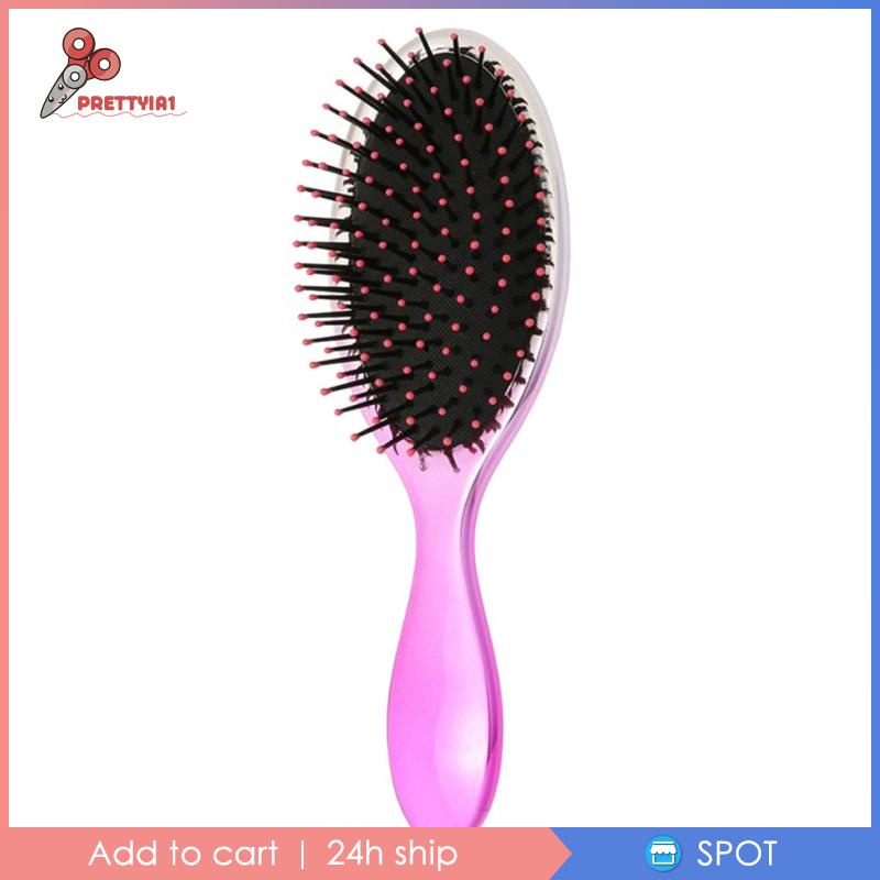 [Prettyia1] Lược Chải Tóc Massage Da Đầu Bằng Cao Su Hình Oval