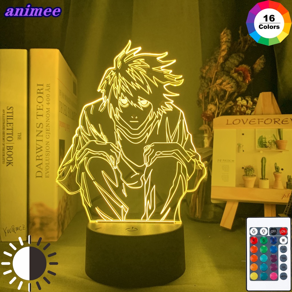 Đèn Ngủ Led Hình Manga Death Note L Lawliet Trang Trí Phòng Ngủ Trẻ Em / Cửa Hàng Ý Tưởng Mát Mẻ + R * E