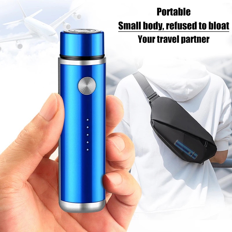 Dao cạo râu 3d mini bằng thép không gỉ sạc usb tiện dụng cho nam