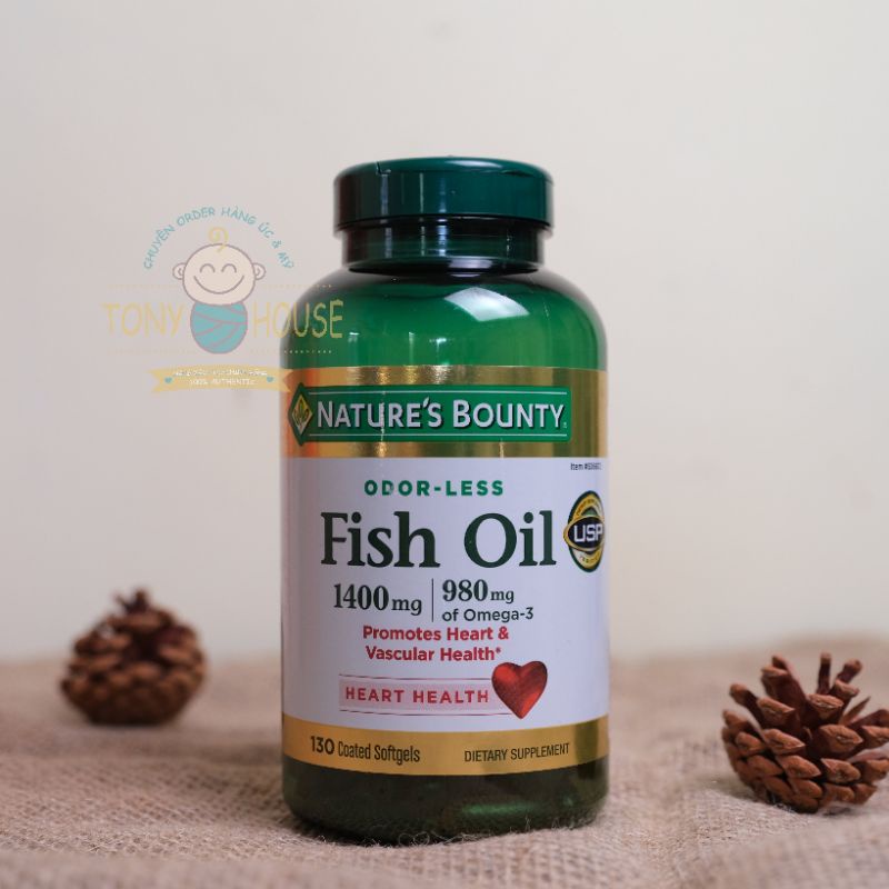 Dầu cá Nature’s Bounty Fish Oil 1400mg của Mỹ