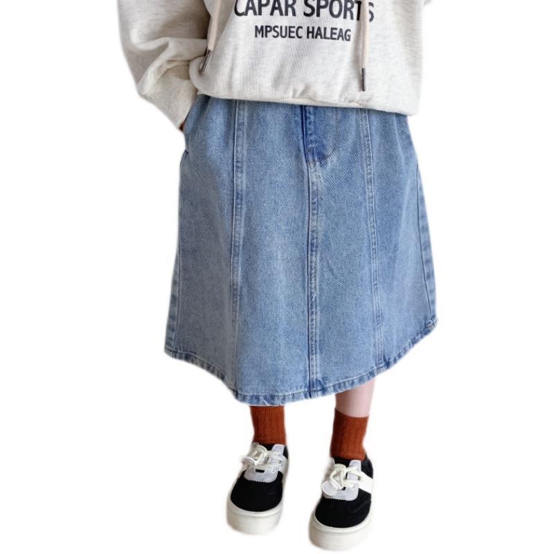Chân váy denim thời trang xuân thu phong cách Hàn Quốc thời trang cho bé gái
