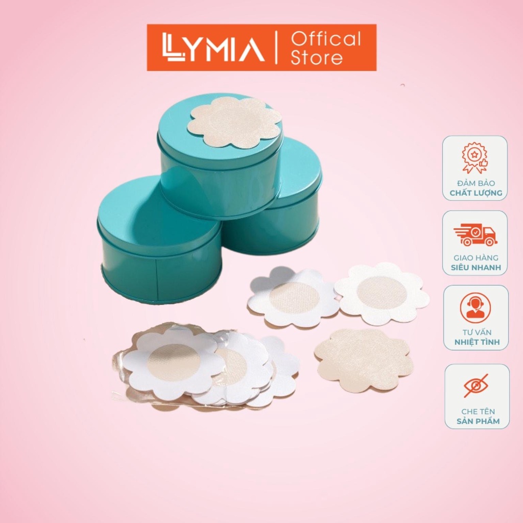 Hộp 30 Đôi Dán Ngực, Dán nhũ hoa bằng giấy dùng 1 lần LYMIA