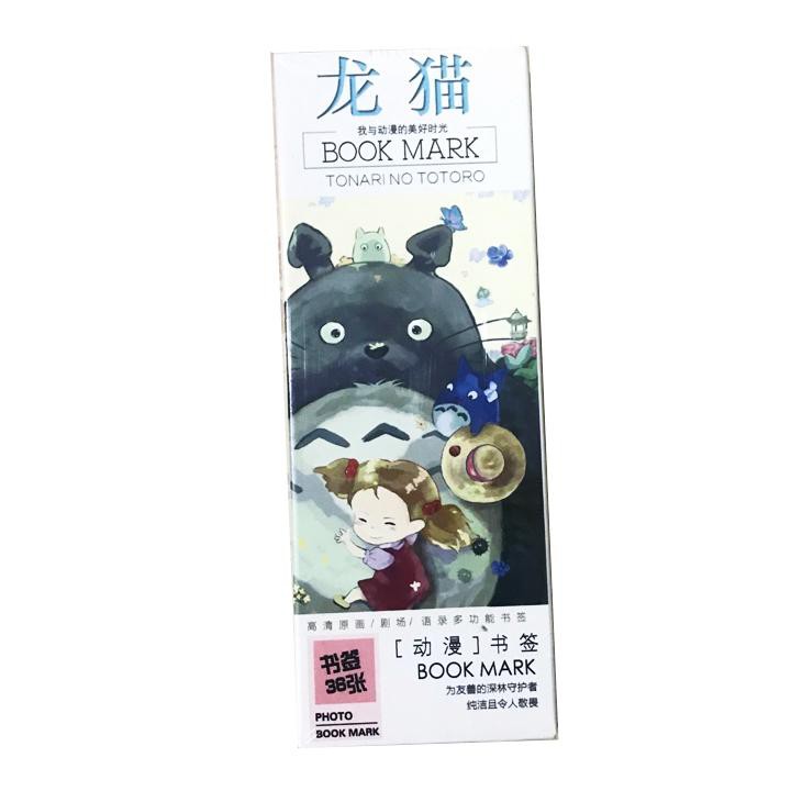 Bookmark Totoro dạng hộp bookmark totoro hộp ảnh tập ảnh đánh dấu sách 36 tấm anime chibi