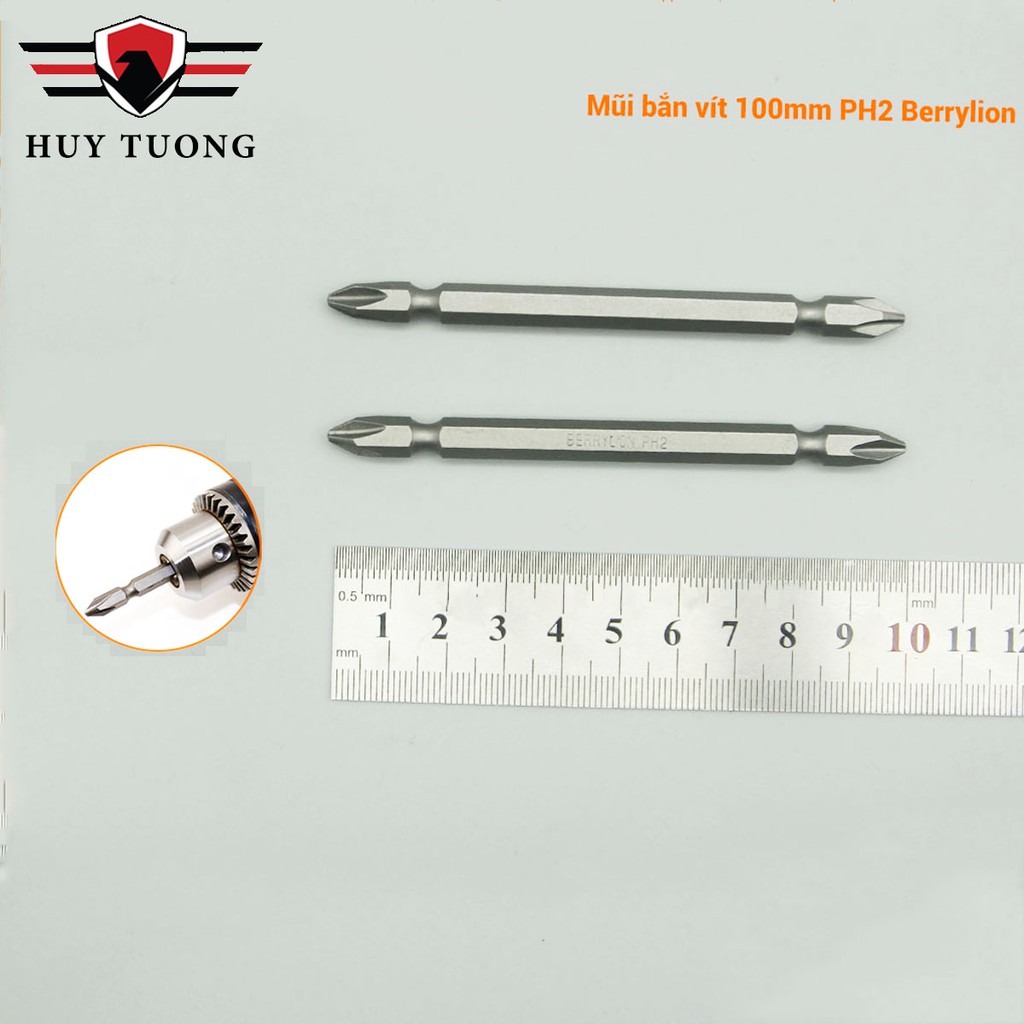 Mũi bắn vít 2 đầu 4 cạnh PH2 Berrylion cao cấp  - Huy Tưởng