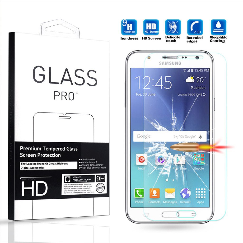 Tấm dán kính cường lực Samsung Galaxy J7 hiệu Glass Pro - Không full màn hình