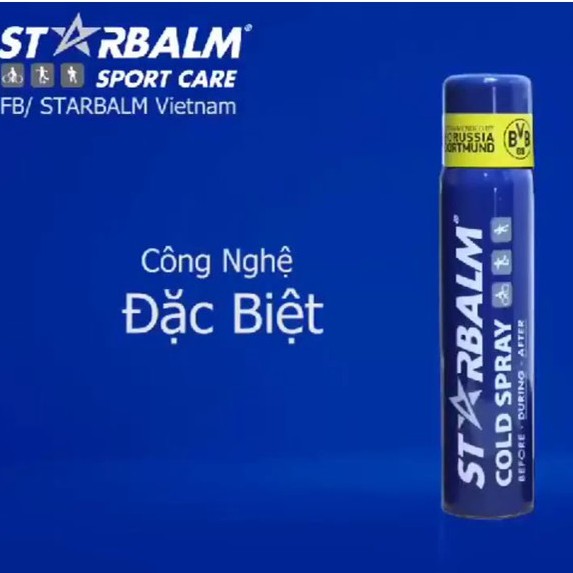 Chai xịt lạnh siêu tốc STARBALM - Hà Lan - Làm lạnh nhanh - Bình xịt giảm đau sau chấn thương ngay lập tức