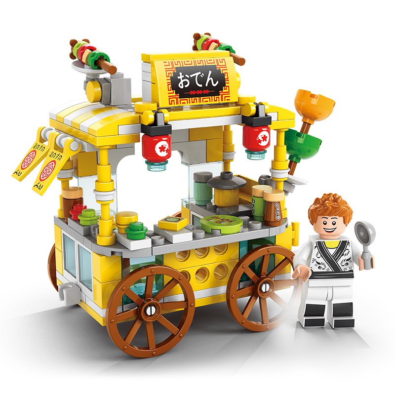 Đồ chơi lắp ráp mô hình xe thức ăn 3D dễ thương cho bé thích hợp để trang trí và giáo