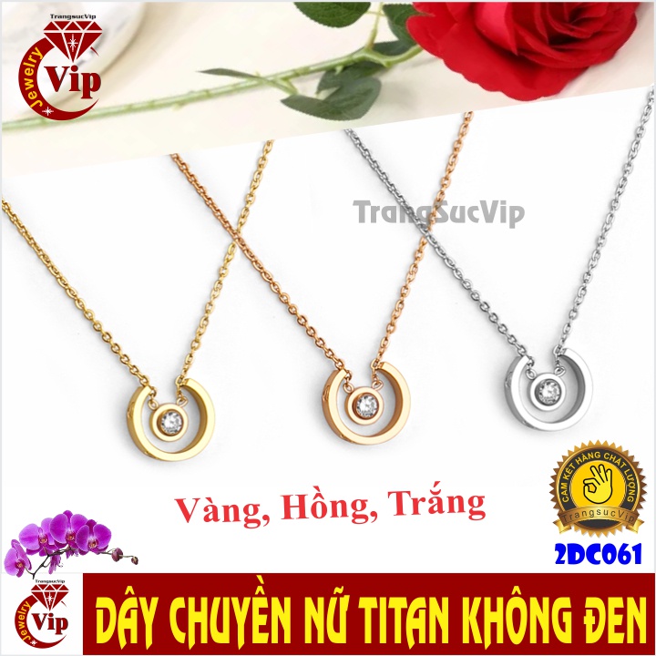 Dây Chuyền Titan Nữ Đính Đá Sang Trọng | Dây chuyền Thời Trang Titan Đẹp