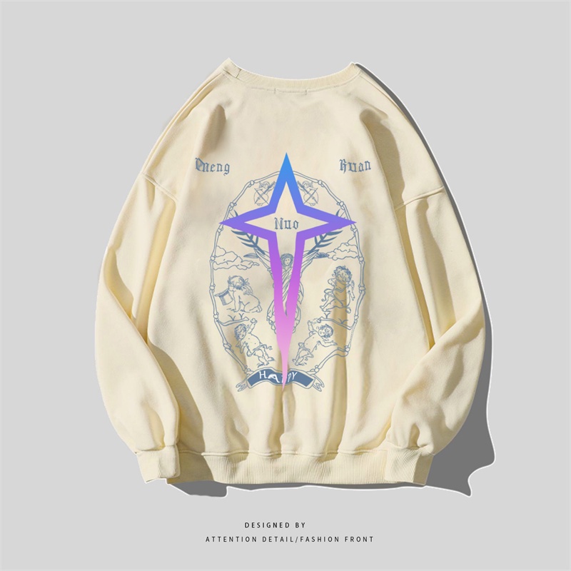 NRVP Áo Thun Nữ Dài Tay Dáng Rộng In Hình Phong Cách Hàn Quốc Mới