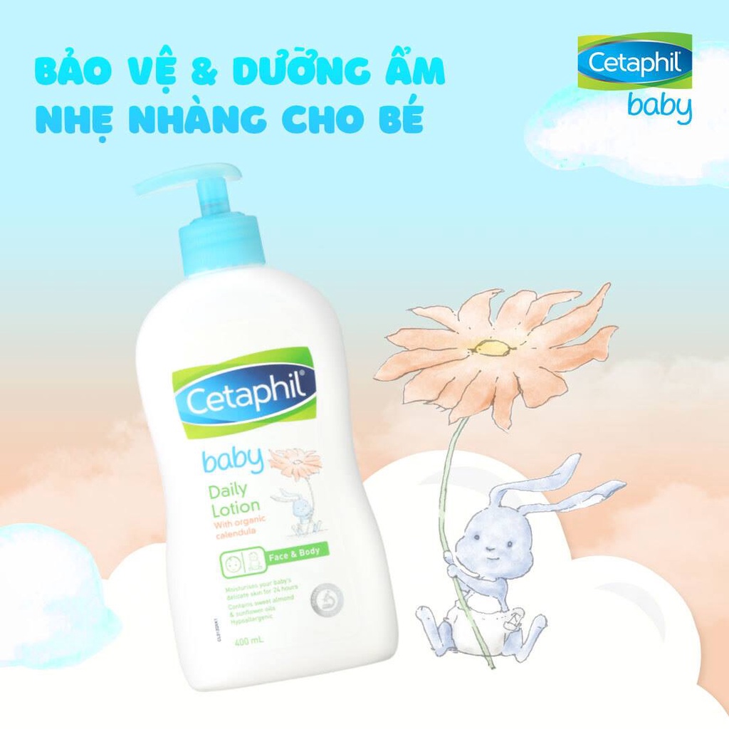 Sữa dưỡng ẩm chiết xuất từ hoa cúc vạn thọ cho bé Cetaphil Baby Lotion Calendula 400ml