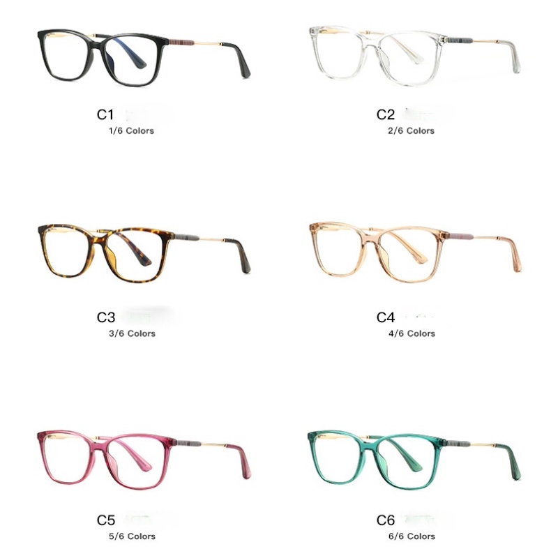 Mắt kính gọng kim loại chống ánh sáng xanh thời trang dành cho nữ