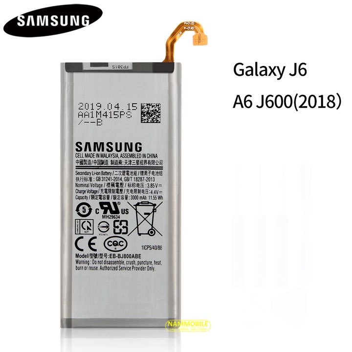 Pin Samsung Galaxy A6, J6, J8 2018, A600, J600, J800 EB-BJ800ABE 3000mAh Zin + Tặng Keo dán Pin + FreeShip