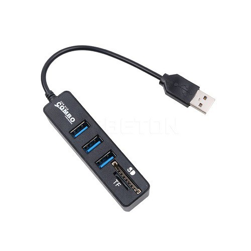 Cổng chia usb 3 cổng USB + đầu đọc thẻ SD(HC) , micro SD