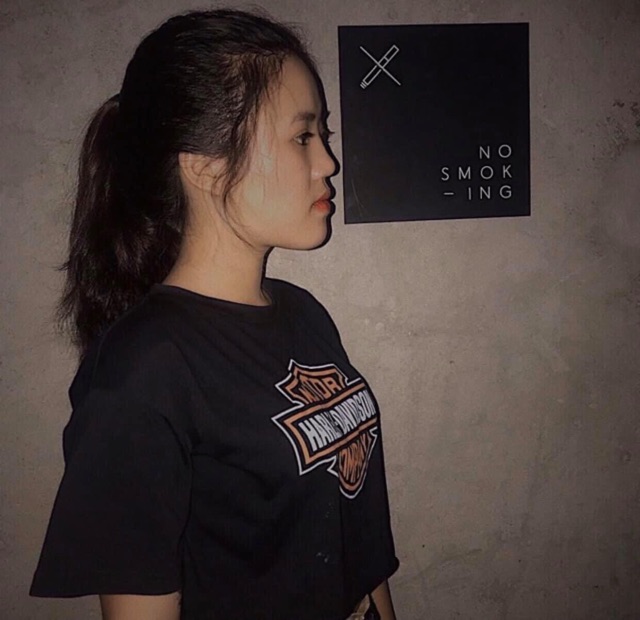 Áo Thun Croptop Harley, áo thun nữ dáng ngắn cá tính