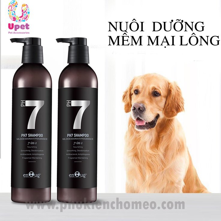 Sữa tắm PH7 (Enoug) cao cấp 460ml dành cho chó mèo - Dầu tắm cho thú cưng nhiều công dung, giúp khử mùi, lưu hương lâu