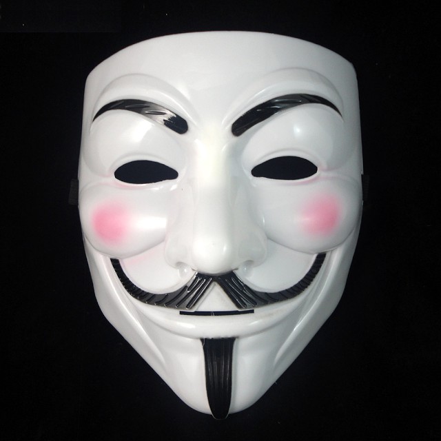 Mặt nạ Hacker mặt nạ Anonymous hàng đẹp loại 1 (Trắng)