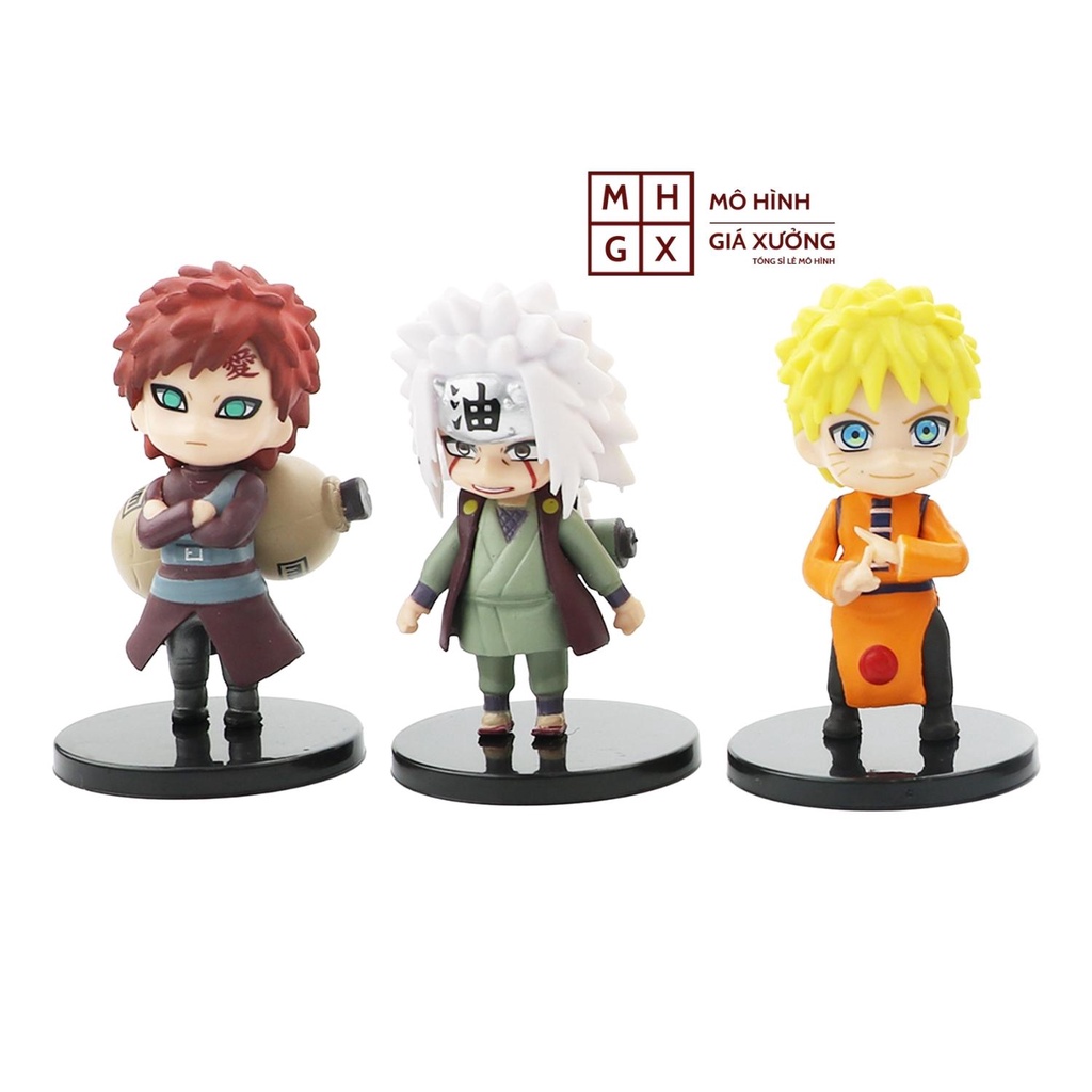 Mô hình Naruto chibi bán lẻ 12 nhân vật Naruto Sasuke Sakura Gaara Itachi Kakashi Hinata Jiraira ... Figure Anime Naruto