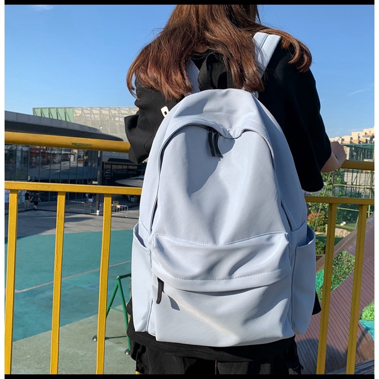 Balo đi học nữ trơn basic đơn giản thời trang ulzzang giá rẻ B345