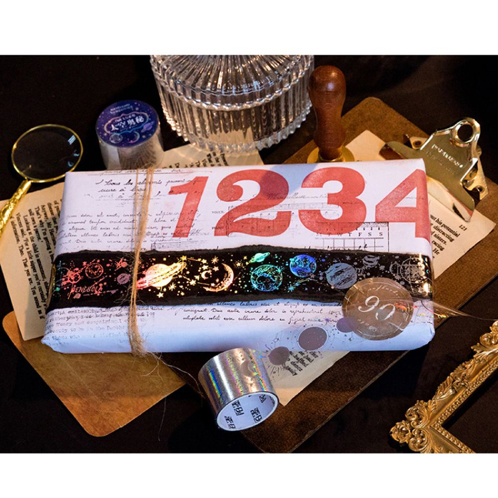 Cuộn băng keo PET trong suốt hình ngọn núi/ bươm bướm độc đáo trang trí sổ tay DIY