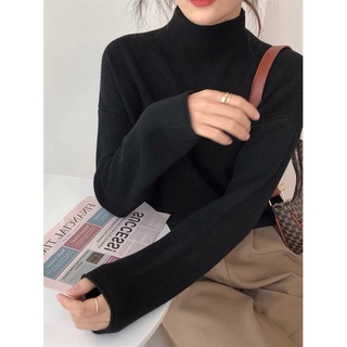 Áo len cổ lửng thanh lịch