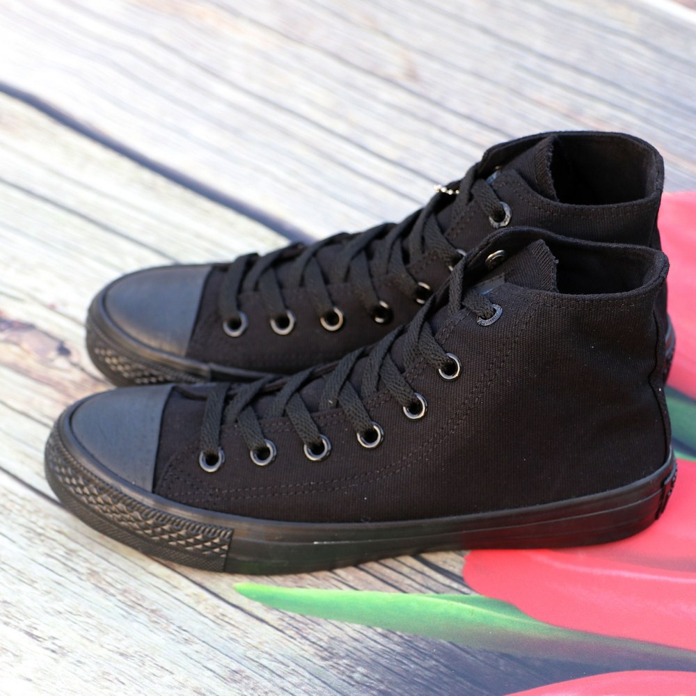 Giày Sneaker Chuck 2 Full Đen Nam Cổ Cao ZRF