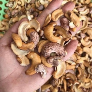 Hạt điều vỏ lụa vỡ rang muối nguyên vị chuẩn sạch hộp 500gr