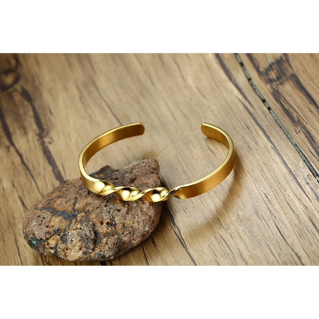 Vòng Tay Kim Loại Màu Vàng / Bạc Cho Nam