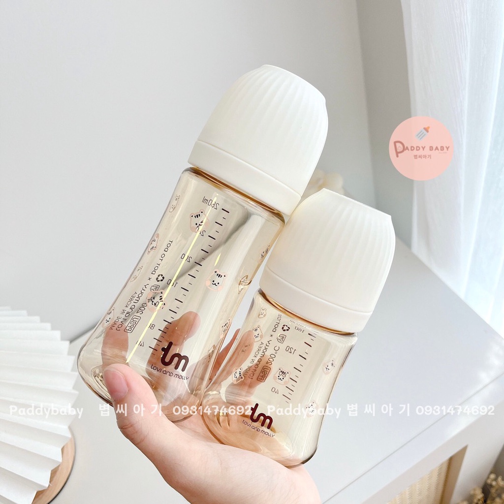 Bình sữa Dottodot x Tovy & Molly Hàn Quốc mẫu hổ cho bé 180ml 280ml - made in Korea