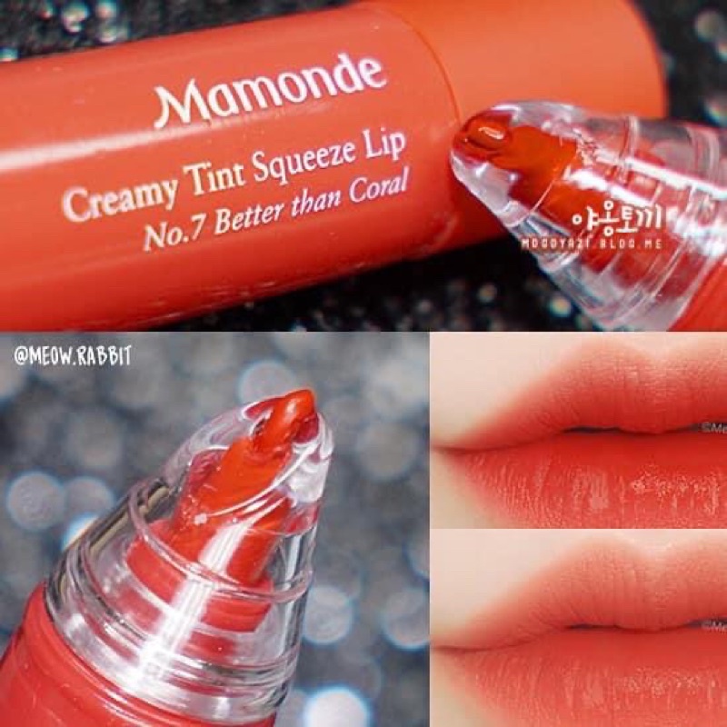 Xả MẠNH Son kem dạng bút Mamonde Creamy Tint Squeeze Lip Hàn Quốc